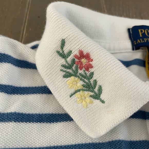 Ralph Lauren Striped Cotton Mesh Romper - Picture 3 of 7